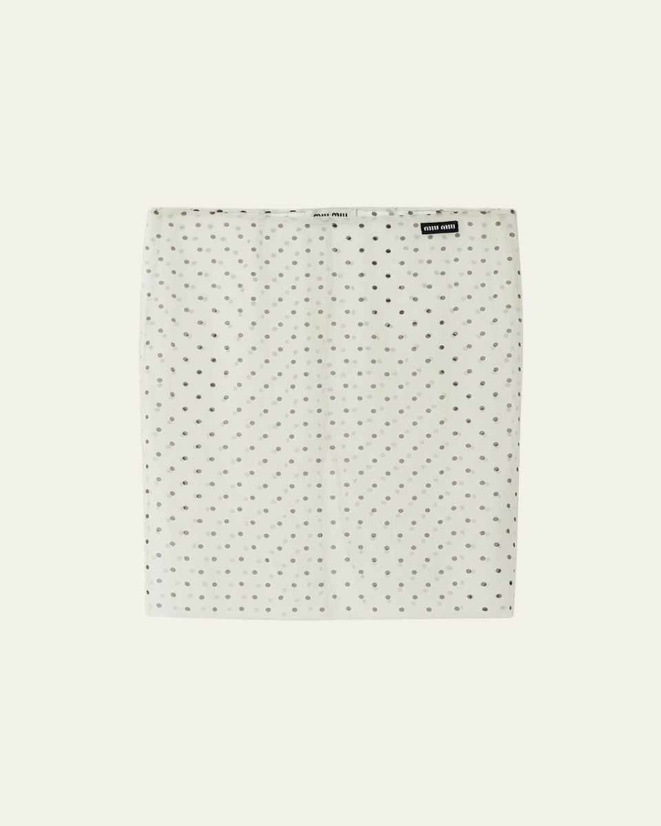 Polka-Dot Chiffon Skirt
